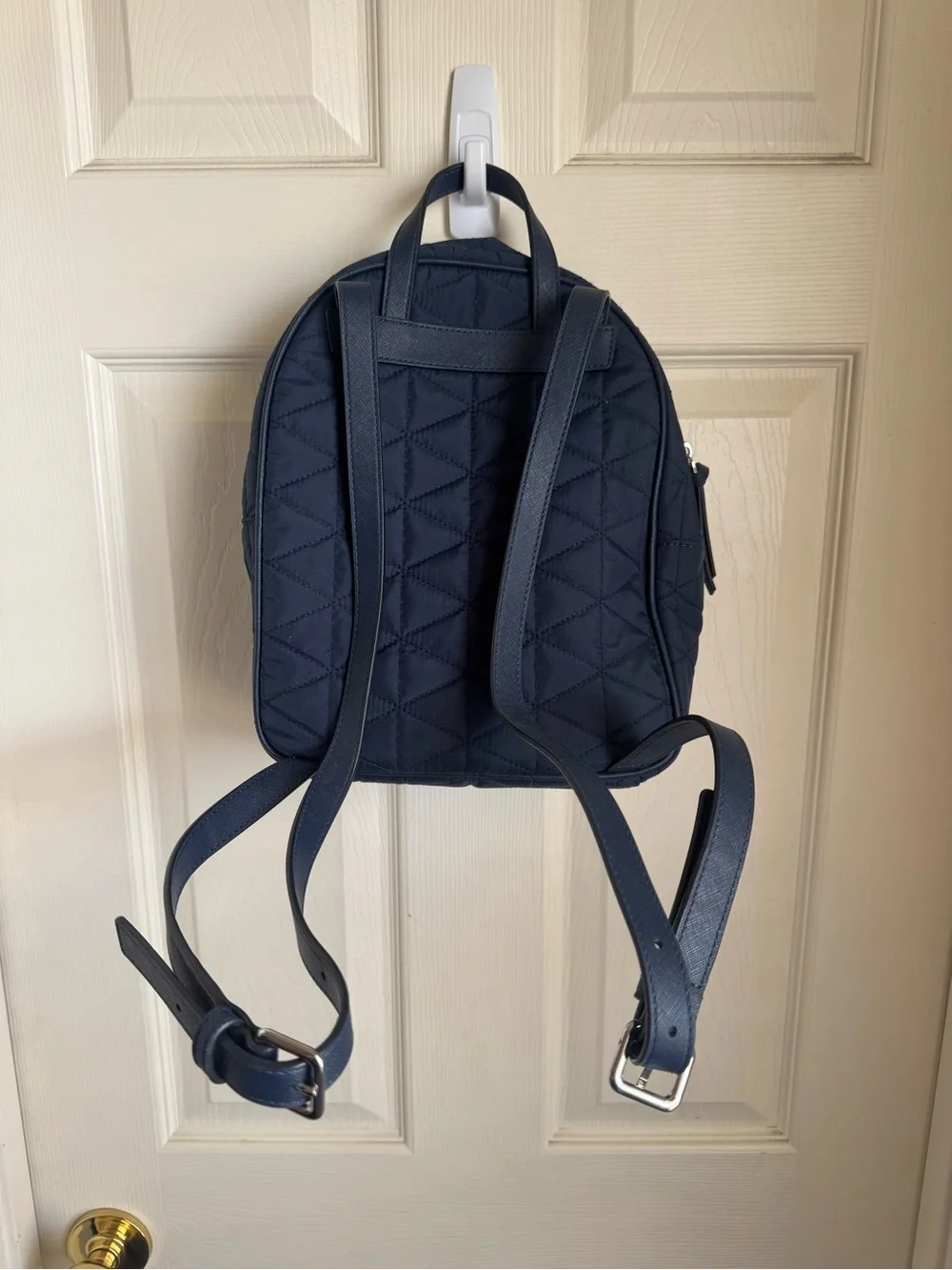 Kate Spade Mini Quilted Navy Blue Backpack